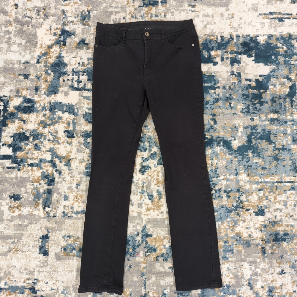 Tribal Black Straight Leg Black Pants - Women's Size 6 Classic Basic Neutral